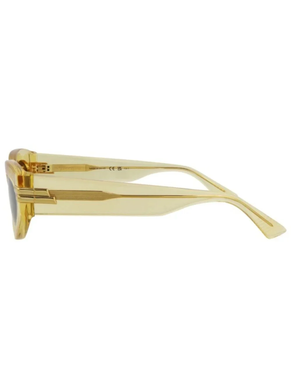 New Bottega Veneta Women's Sunglasses Cat Eye Acetate Frame Yellow Yellow Grey
